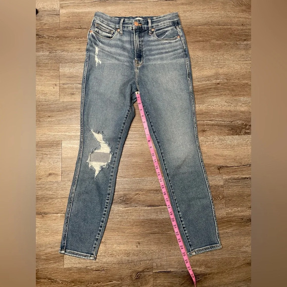 Good American Good Curve Blue Jeans Distressed Women's Size 6/28 - Picture 5 of 7